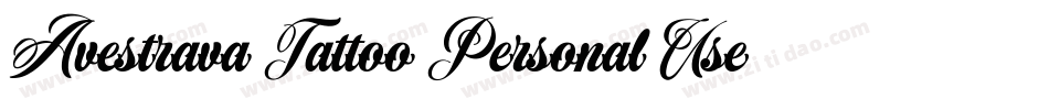 Avestrava Tattoo Personal Use Only字体转换